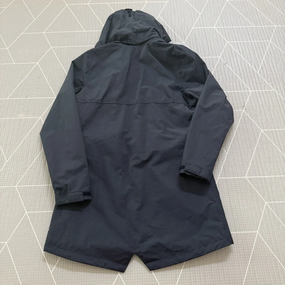 Rainbird Polaris Jacket In Black Size 8 Waterproof Parka Nylon Long Length Lined